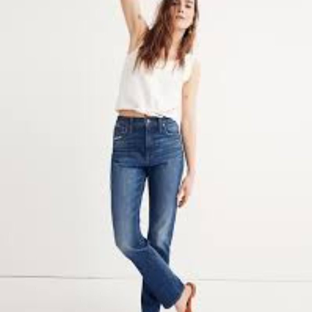NEW Madewell Jeans Denim Distressed High Rise Slim Size 24